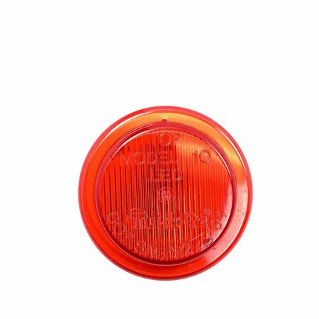 TRUCK-LITE 10 Series, LED, Red Round, 2 Diode, Marker Clearance Light, P2, Fit 'N Forget M/C, 12V 10250R3